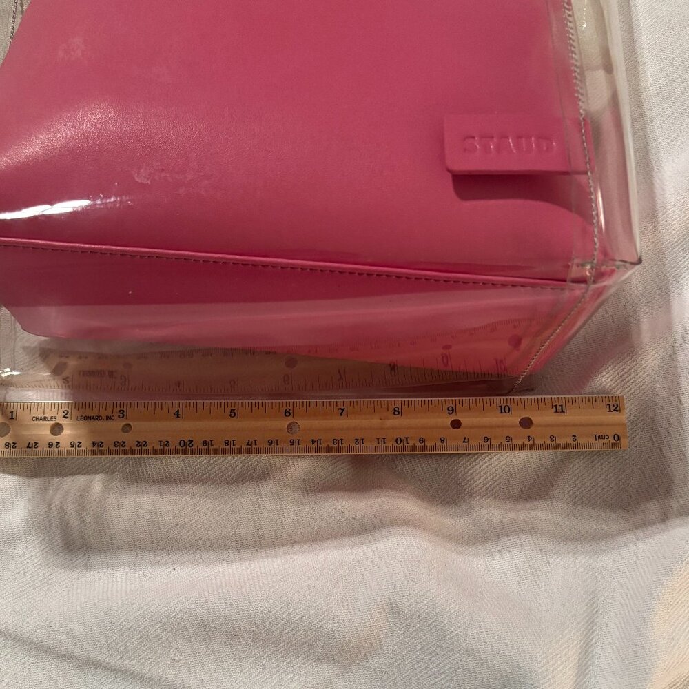FINAL MARK DOWN!! Staud Pink Leather & PVC Medium Shirley Handbag - Picture 3 of 9